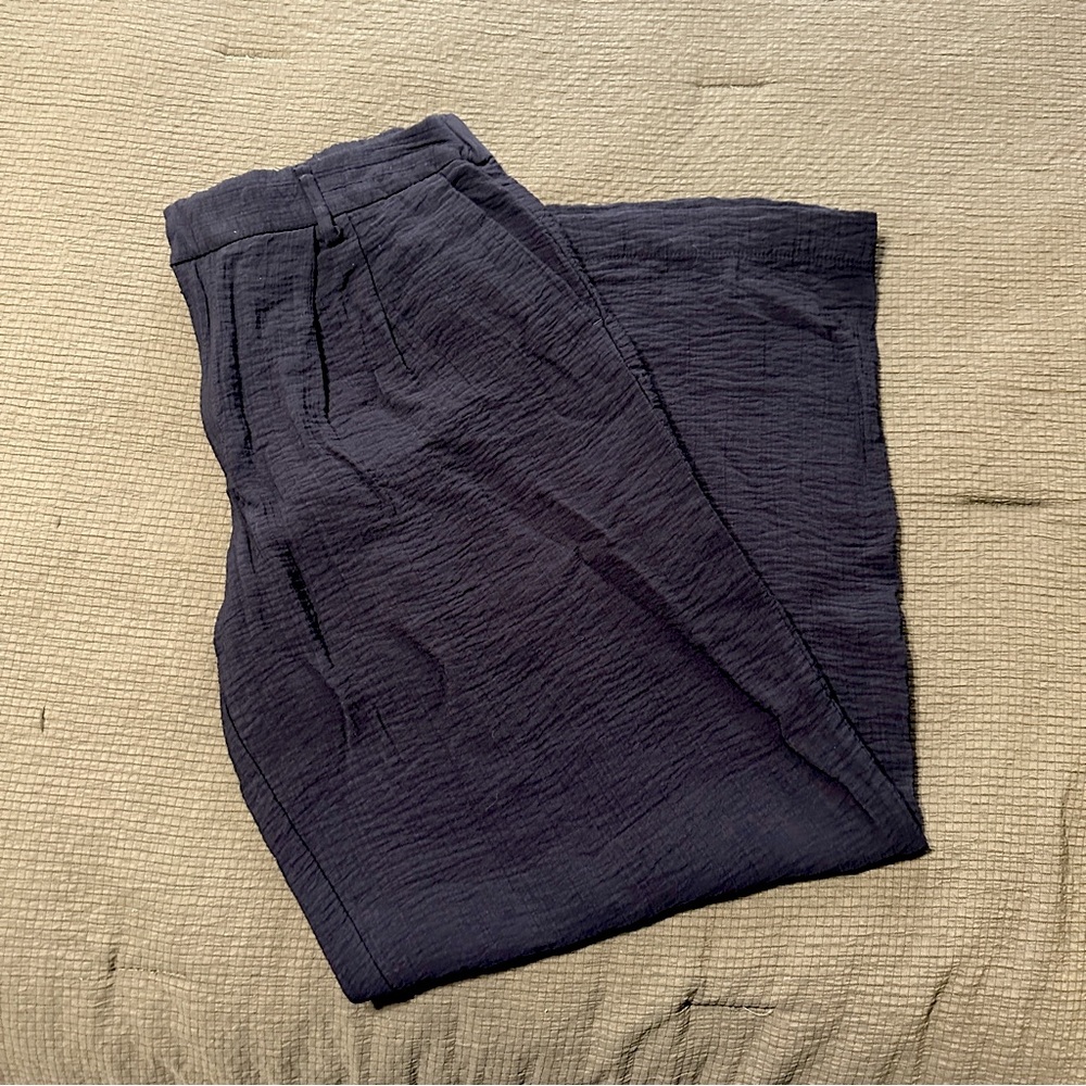 Wide leg gauze dress pants